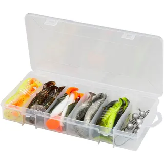 Savage Gear Cannibal Shad Kit - 6er-Pack effektiver Shads Jigköpfen - Ideal für Angler, die auf Barsch, Hecht und Zander im Süß- und Salzwasser Angeln