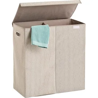 Zeller Present Zweikammer-Wäschekorb, faltbar, 120 l, 63 x 61,5 x 31 cm