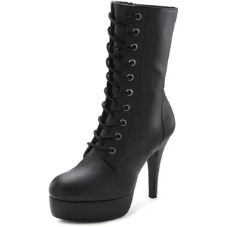 LASCANA BELLE AFFAIRE Schnürstiefelette Damen schwarz Gr.39