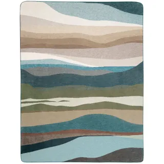 Biederlack Wohn- und Kuscheldecke Iceland Horizon 150 x 200 cm Blau