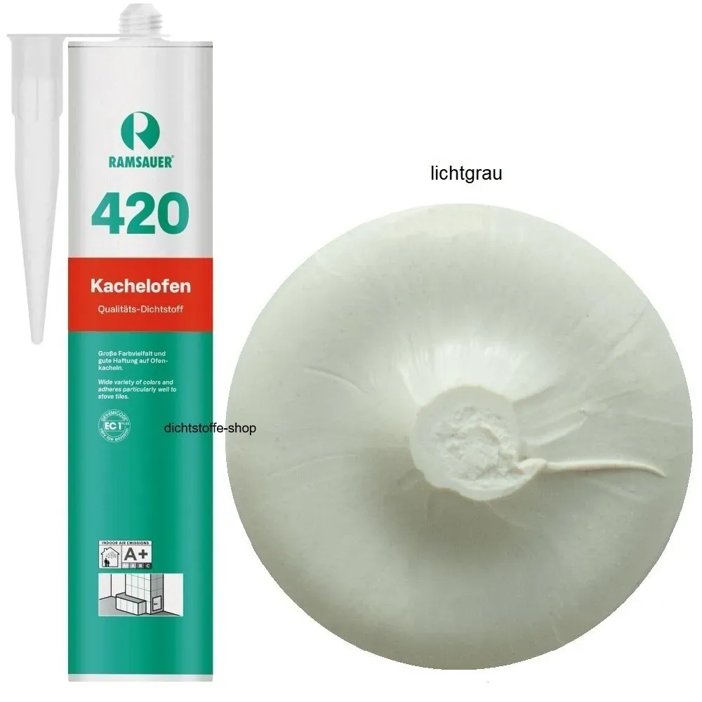 Ramsauer 420 Kachelofen lichtgrau 1K Acryl Dichtstoff 310ml Kartusche