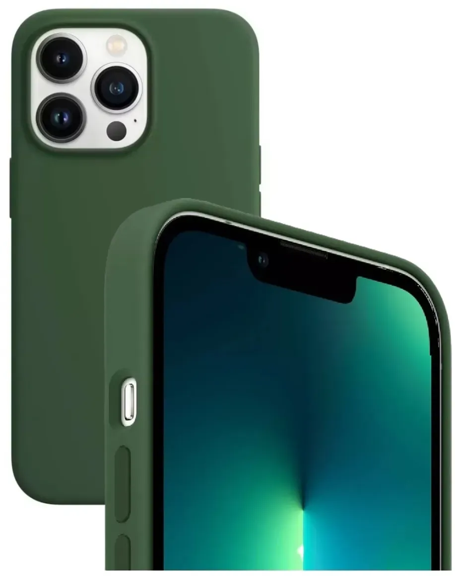 Silikon Tasche Case für Apple iPhone 13 Pro Grün, Eucalyptus MagSafe Model A2707 #MM673FE/A