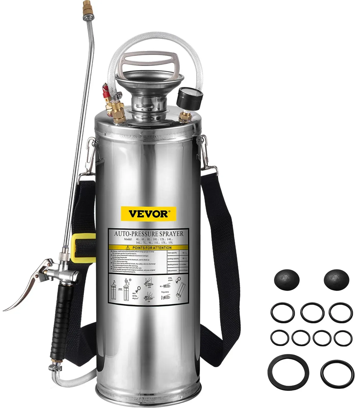 VEVOR Gartenteichvernebler 10L ultraschall nebelmaschine Edelstahlultraschall-nebelmaschine geeignet für Haus, Garten, Touristenfahrzeuge, Spezialfahrzeuge Schiffe, Fahrzeugreinigung, Teppichreinig