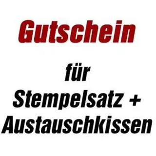 Trodat Gutschein für Stempelplatte für trodat 5206 mit Logo