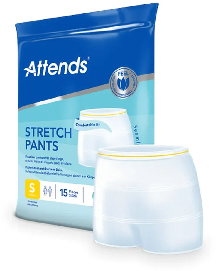 Attends Stretch Pants Fixierhosen Gr. S, 15 Stück 15 Stück
