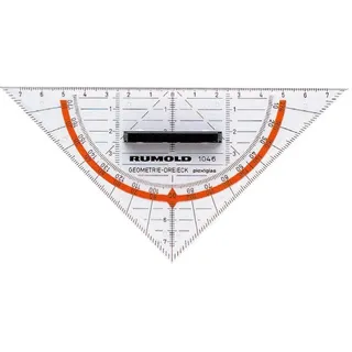 RUMOLD Geometriedreieck 1046 16cm Plexiglas transparent