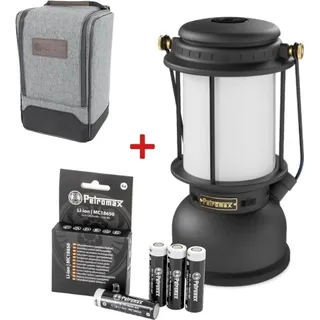 Petromax LM500 LED Laterne Schwarz Set inklusive Akku und Tasche PX-LM500 + PX-18650-BAT + LM500-BAG