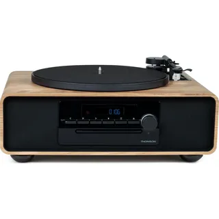 Thomson Stereo-Mikrofon, bluetooth 5.0 CD-Player, integrierter Plattenspieler mic300tt