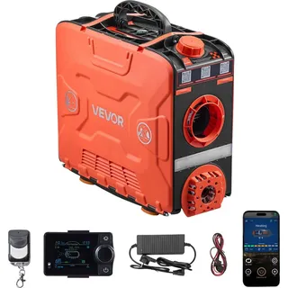 Vevor Dieselheizung 8 kW DC 12 V tragbarer All in One Diesel-Lufterhitzer mit Bluetooth-App-Steuerung, Fernbedienung & LCD-Bildschirm, 4,5 L Krafts...