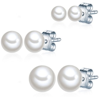 VALERO PEARLS Schmuck-Set 925er Silber Ohrringe Damen