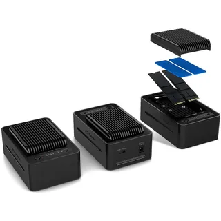 Fantec NVMe-X2U32-20G 2x 20Gbit/s (M.2 2280, M.2 2260, M.2 2242), Festplattengehäuse, schwarz