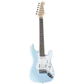 J & D E-Gitarre im ST-MINI-Stil mit Erle-Korpus, Ahorn-Hals, Keramik Single Coil, Sky Blue, Vintage Style