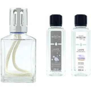 Lampe Berger Essentielle Carree Set, Glas, Trasparente, 28,5 x 14,5 x 14 cm, 1 Einheiten