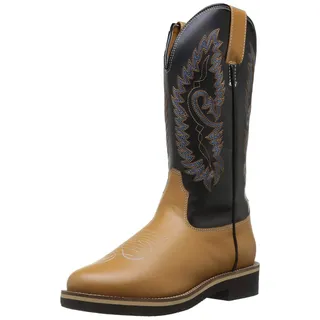 HKM 4526 Westernstiefel Softy cow, Cowboystiefel Western Cowboy, Echtleder, London Braun, 45