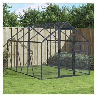 vidaXL Vogelkäfig Voliere Anthrazit 179 x 300 x 185 cm