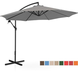 Uniprodo Ampelschirm Ø 300 cm neigbar dark grey