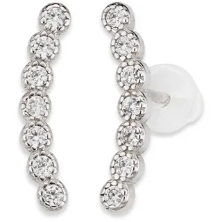 Bruno Banani Ohrstecker Ear Climber Silber 925 mit Zirkonia 925