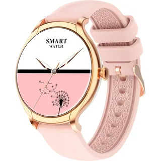 KT67 multifunktionale intelligente Sportuhr 1,39-Zoll-TFT-Voll-Touchscreen 360 * 360 hochauflösende weibliche Menstruationszyklus-Erinnerung Golds... - Gold