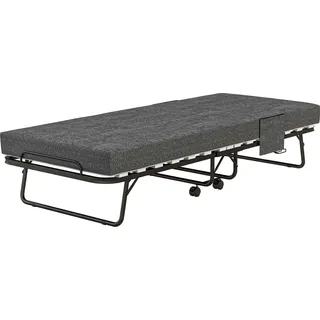 HOMCOM Klappbett Gästebett mit Rollen 190x80 cm, 10 cm Matratze, Abdeckung & Seitentasche, dunkelgrau, ideal für Schlafzimmer & Reisen   Aosom.de