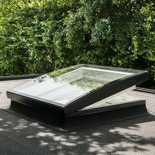 VELUX Flachdach-Fenster Basiselement CVU 060060 0225Q öffnend Kunststoff 3fach-Verglasung 60x60 cm
