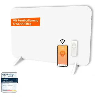 könighaus infrarot Infrarotheizung 450W Smart Dual-Infrarotheizung - Stand/Wandmontage + Fernbedienung - Weiß