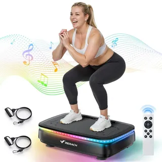 Merach Vibrationsplatte Schwarz