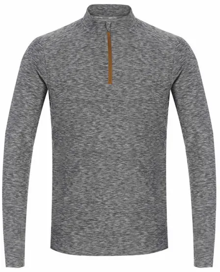 Get Fit M Top Half Zip - Laufshirt Langarm - Herren - Grey/Orange - M