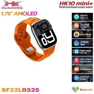 HK10 Mini+ Display 37mm BT-Anruf Aktivitätstracker Schrittzähler Schlafmonitor - Orange