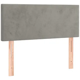 vidaXL Kopfteil Hellgrau 100x5x78/88 cm Samt