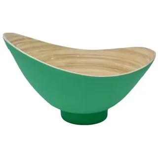 KeMar Kitchenware Obstschale Bambus Obstschale, Schale, Schüssel, Salatschüssel, Modern, Bambus, Obstschale, Dekoschale grün Ø 28 cm
