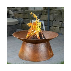 Etc-shop - Bol à feu aspect rouille bols à feu pour la cheminée panier à feu de jardin, métal brun