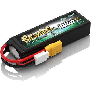 Gens Ace 3S LiPo Akku 6500mAh 11.1V 3S1P 60C Lipo Akku mit XT90 Steck Bashing Batterie für RC Auto, RC Flugzeug, RC Hubschrauber, RC Hobby