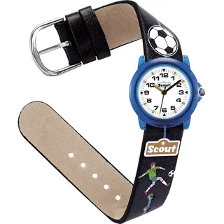 Scout Crystal 280305000 Gehäusefarbe schwarz Armbandtyp Silikonarmband Armbandfarbe blau