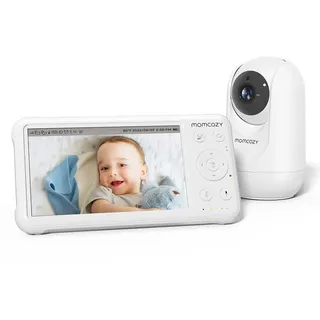 momcozy Babyphone mit Kamera 5 Zoll 1080P HD-Video Babyphone ohne WLAN mit Kamera und Audio 5000 mAh Akku Babyphone, IR-Nachtsicht Weitwinkelobjektiv 2-Wege-Audio Vox-Modus 960 Fuß Reichweite