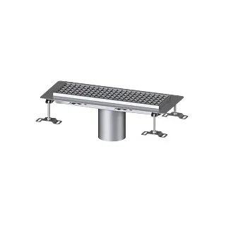 Kessel Ferrofix Kastenrinne 6015050 Edelstahl, 158x542x55mm, Auslauf senkrecht