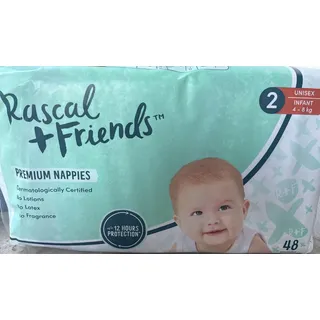 Rascal+Friends 6x48 Premium Windeln In Größe 2 ( Säugling 4-8kg )