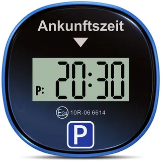 Gooofly Chrono Pro Parkscheibe Elektrisch mit Zulassung, Elektronische Parkscheibe mit Zulassung, Digitale Parkscheibe Auto, Elektrische Parkuhr mit 2 Displays & 3 Zeitmodi (1, Schwarz)