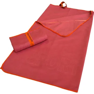 Dyckhoff Mikrofaser Handtuch mit Reißverschluss 80 x 180 cm marsala