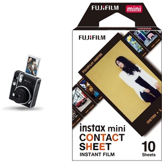 instax Mini 40 Sofortbildkamera + instax Tasche für instax Mini 40, schwarz, 70100149703 + instax Mini Film Contact Sheet Rahmen