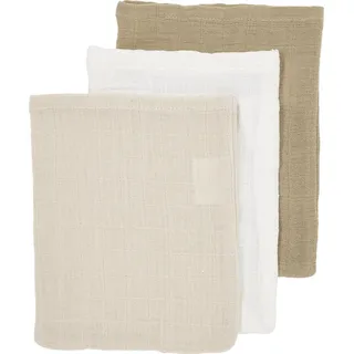 Meyco Meyco, Waschhandschuh 3er pack musselin 20 cm, - OffWhite / Soft Sand / Taupe