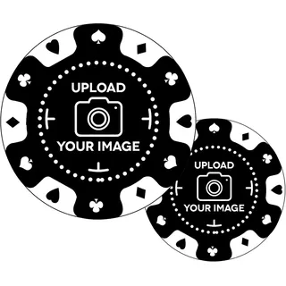 CCZUIML Personalisierte Pokerchips, 100-1000 Stück Pokerchips mit Logo, personalisierte Pokerchips mit Ihrem Design darauf, Firmenveranstaltungen und Spendenaktionen, Vollfarbdruck auf beiden Seiten