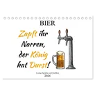 Bier - Lustige Sprüche und Grafiken (Tischkalender 2026 DIN A5 quer) CALVENDO Monatskalender von pixs:sell@Adobe Stock und Boom Manufaktur@Spreadshirt