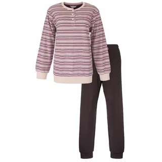 Tenderness Schlafanzug Damen Frottee Pyjama (2 tlg) kuschelige Qualität rosa L