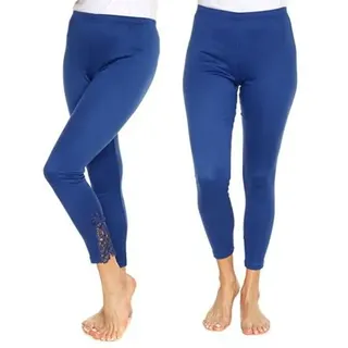 JERYMOOD HOMEWEAR 2 Leggings Mikrofaser 1/1-Länge Spitzeneinsatz