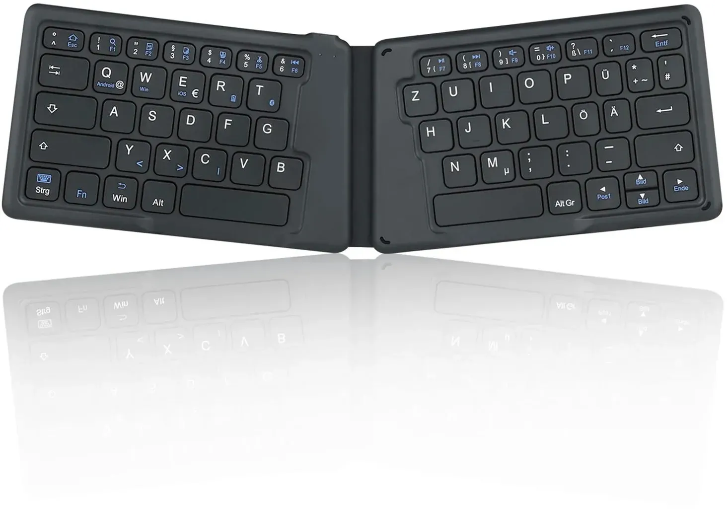 Perixx PERIBOARD-805 Ergo – Faltbare Bluetooth-Tastatur, ergonomisches Design, kompatibel mit iOS, Android