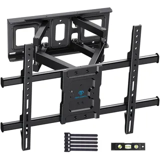 PERLESMITH TV Wandhalterung, für 37-85 Zoll Fernseher bis zu 60 kg, Schwenkbar Neigbar TV Halterung 55 65 Zoll, Wandhalterung Fernseher Max. VESA 600x400 mm