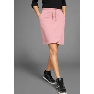 KangaROOS Jerseyrock KANGAROOS, Damen, Gr. 48 (XL), rosa (dunkel rosa), Jersey, Obermaterial: 95% Baumwolle, 5% Elasthan, casual, bequem mini, Röcke, in Wickeloptik mit elastischem Bund