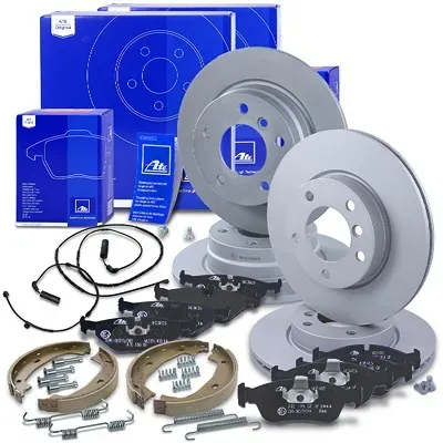 Ate Bremsscheiben +Bremsbeläge +Kontakte +Bremsbacken vorne+hinten [Hersteller-Nr. 40825749] für BMW