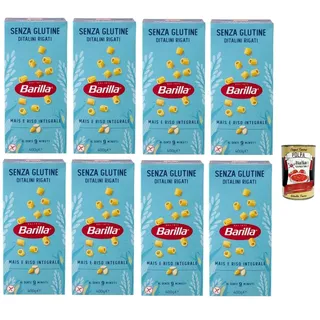 Barilla Glutenfreie Ditalini, 8x400g, glutenfreie Mais- und Reisnudeln+Polpa