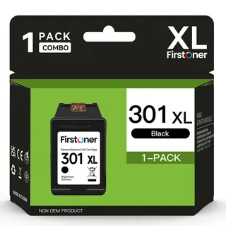 301XL Druckerpatronen für HP 301 Druckerpatronen Schwarz Ersatz für Druckerpatronen HP 301 für HP Deskjet 1000 1050 1510 2050 2510 2540 OfficeJet 2620 2622 Envy 4500 4502 5530 5532(1 Schwarz)